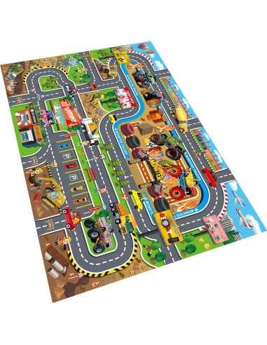 Alfombra de Juego para Niños Oriate Camión Monstruo 120x80cm