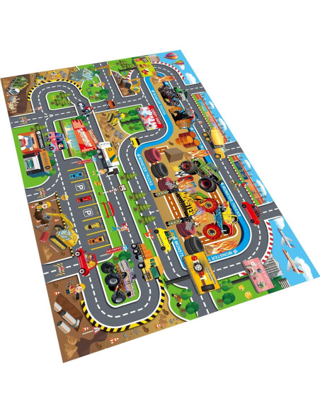 Alfombra de Juego para Niños Oriate Camión Monstruo 120x80cm Alfombra de Juego para Niños Oriate Camión Monstruo 120x80cm