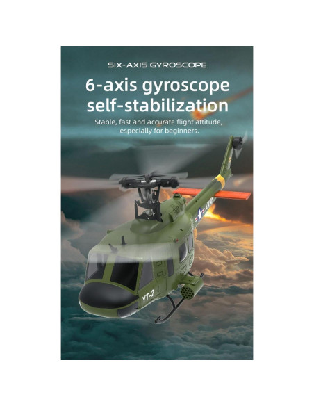 Helicóptero RC YUXIANG F07 UH-1 Huey 1:34 Brushless 6CH Helicóptero RC YUXIANG F07 UH-1 Huey 1:34 Brushless 6CH
