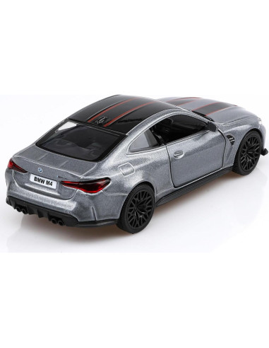 Coche a Escala 1/36 BMW M4 2023 Die-Cast Retroceso Plata