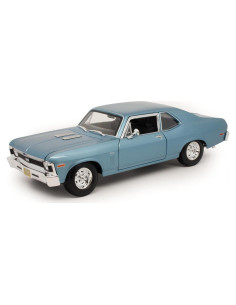 Maisto Chevy Nova SS Coupe 1970 Azul 1:18 Metal Fundido