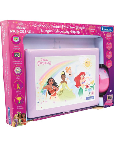 Laptop Educativa Bilingüe Lexibook Princesa Disney 170 Actividades