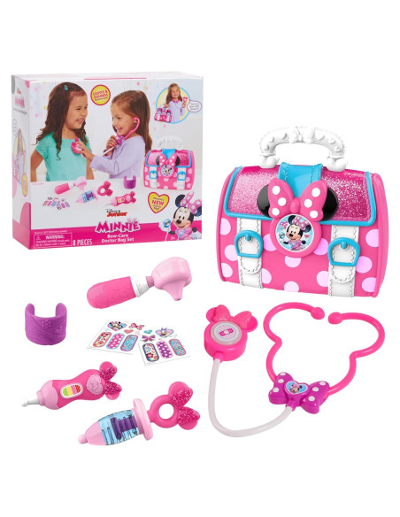 Set de Doctor Minnie Mouse Just Play 8 Piezas Rosa 3-5 Años Set de Doctor Minnie Mouse Just Play 8 Piezas Rosa 3-5 Años
