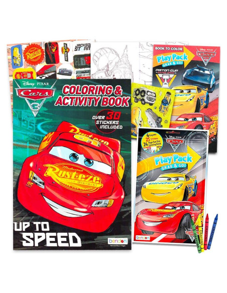 Conjunto de Libros para Colorear Disney Cars Rayo McQueen Conjunto de Libros para Colorear Disney Cars Rayo McQueen