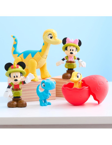 Conjunto de Figuras Disney Junior Mickey Mouse Dino Pals 7 Pzs
