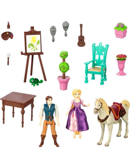 Juego de Casa de Muñecas Disney Rapunzel 19 Piezas Juego de Casa de Muñecas Disney Rapunzel 19 Piezas