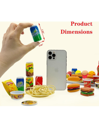 Juego de Cocina de Juguete 31 Piezas Hamburguesa y Papas