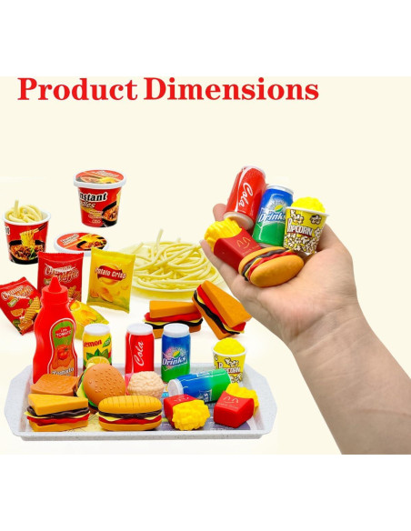 Juego de Cocina de Juguete 31 Piezas Hamburguesa y Papas Juego de Cocina de Juguete 31 Piezas Hamburguesa y Papas