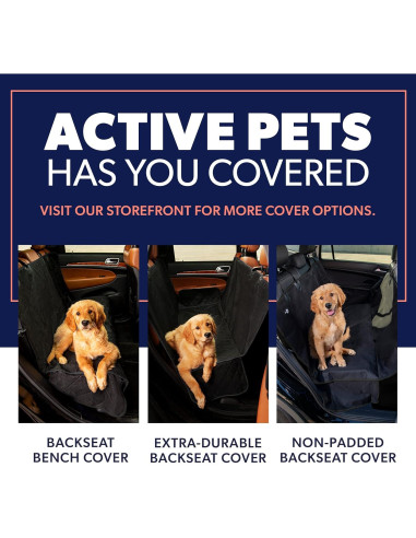 Funda de Asiento de Coche para Perros Active Pets Negra