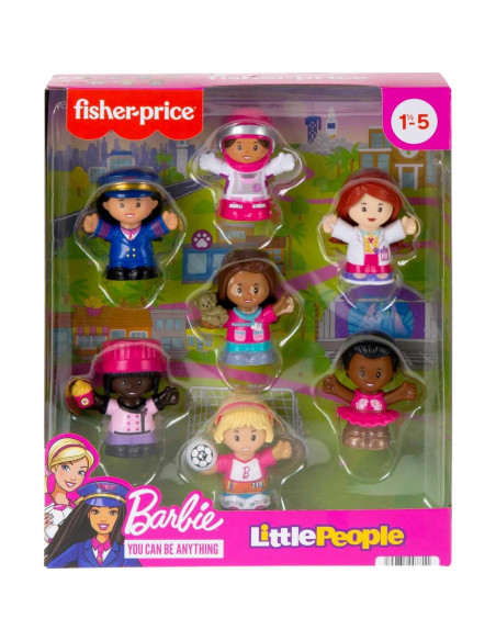 Figuras de Juego Fisher-Price Little People Barbie 7 Piezas Figuras de Juego Fisher-Price Little People Barbie 7 Piezas
