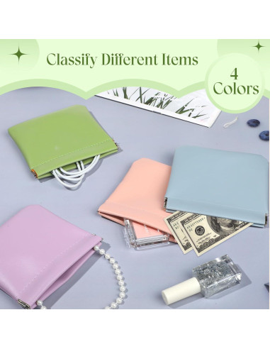 Bolsa Cosmética Squeeze Top ISKYBOB 4 Pcs Organizador Mini