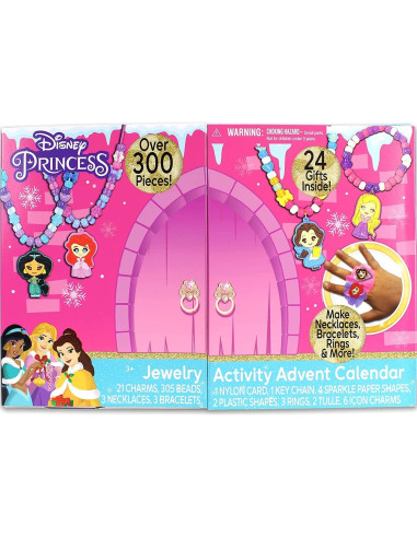Calendario de Adviento DIY Joyería Princesas Disney 12 Piezas
