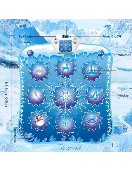 Alfombra de Baile Electrónica Frozen - 5 Modos, Luz LED, 0.65 kg Alfombra de Baile Electrónica Frozen - 5 Modos, Luz LED, 0.65 kg