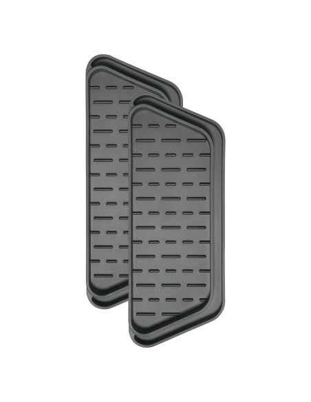 Bandeja de Goteo Crystala para Refrigerador, Silicona Antideslizante, 2 Piezas Bandeja de Goteo Crystala para Refrigerador, Silicona Antideslizante, 2 Piezas