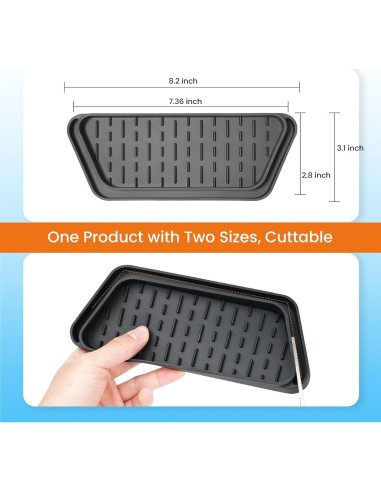 Bandeja de Goteo Crystala para Refrigerador, Silicona Antideslizante, 2 Piezas