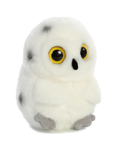 Peluche Redondo Aurora Búho Rolly Pet 12.7 cm Blanco