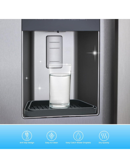 Bandeja de Goteo Crystala para Refrigerador, Silicona Antideslizante, 2 Piezas Bandeja de Goteo Crystala para Refrigerador, Silicona Antideslizante, 2 Piezas