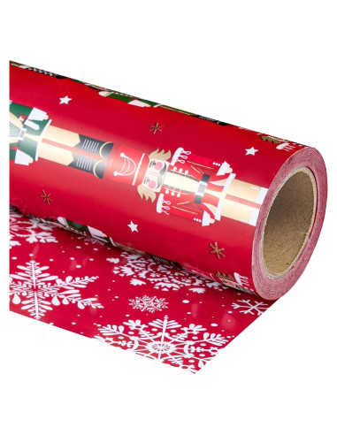 Papel de Regalo Reversible WRAPAHOLIC Nutcracker 43 cm x 10 m