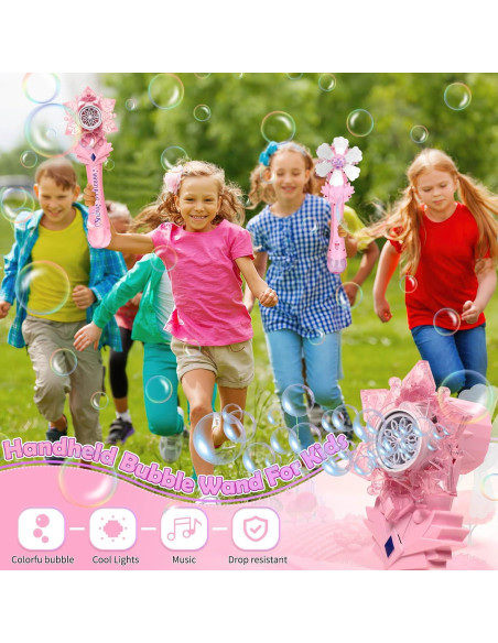 Máquina de Burbujas Gretex Rosa con Luz y Música para Niñas Máquina de Burbujas Gretex Rosa con Luz y Música para Niñas