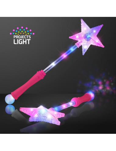 Varita Mágica LED Rosa FlashingBlinkyLights 38.1 cm