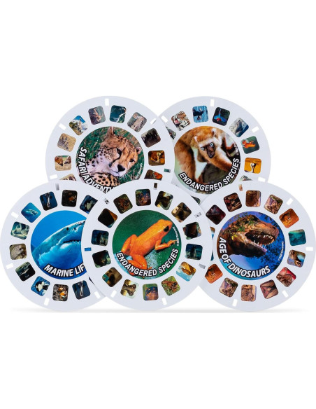View Master Clásico Basic Fun - Visor Metálico con 5 Discos 3D View Master Clásico Basic Fun - Visor Metálico con 5 Discos 3D