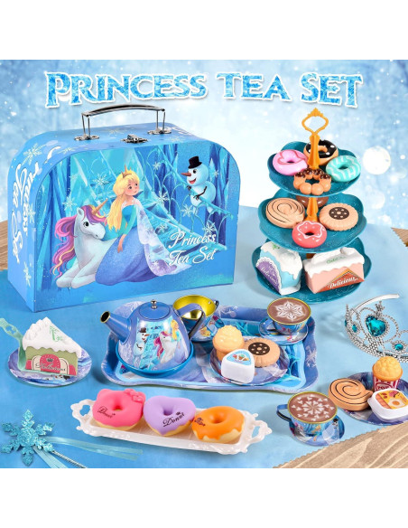 Juego de té Golray 49 piezas para niñas 3 a 5 años Juego de té Golray 49 piezas para niñas 3 a 5 años