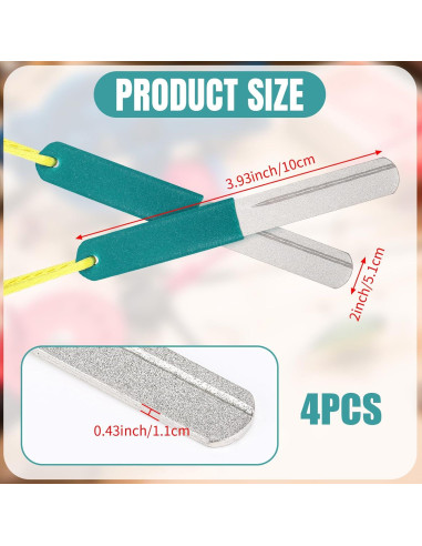 Afilador de Anzuelos Skylety 4 Pcs Lima de Diamante 10 cm