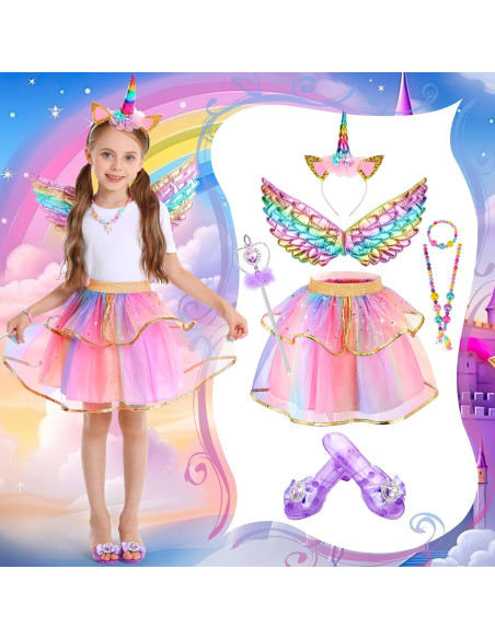 Disfraz de Princesa Unicornio CHILLIFE para Niñas 4-6 Años Disfraz de Princesa Unicornio CHILLIFE para Niñas 4-6 Años