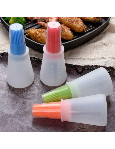 Cepillo de Silicona para Aceite JYYHSF 60ml Multicolor 4 PCS Cepillo de Silicona para Aceite JYYHSF 60ml Multicolor 4 PCS