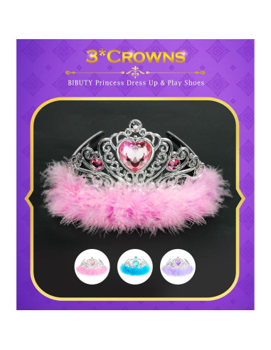 Conjunto de Disfraz de Princesa BIBUTY con Zapatos y Coronas