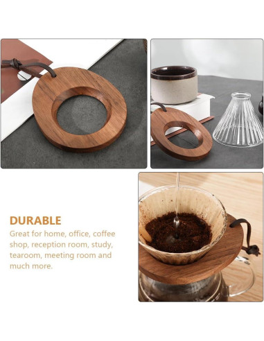 Soporte de Goteo de Café IMIKEYA de Madera 11.5x9.5 cm
