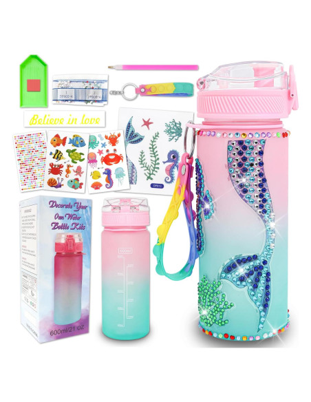 Kit de Botella de Agua DIY Unicornio BBLYBD para Niñas 4-12 Años Kit de Botella de Agua DIY Unicornio BBLYBD para Niñas 4-12 Años
