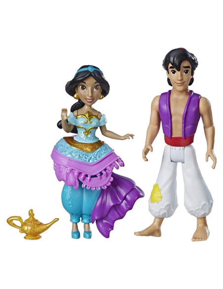 Muñecas Princesa Disney Jasmine y Aladino - Moda Clips Real Muñecas Princesa Disney Jasmine y Aladino - Moda Clips Real