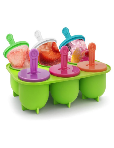 Molde de Popsicles de Silicona Quikobo con 6 Varitas Reutilizables
