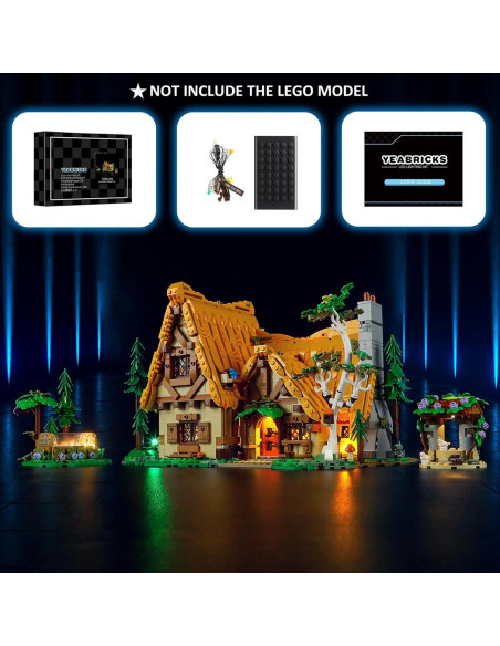 Kit de Luz LED YEABRICKS para Casa de Blancanieves 43242 Kit de Luz LED YEABRICKS para Casa de Blancanieves 43242