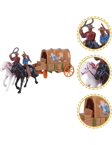 Carroza de Caballo Juguete Toddmomy 26x8x9 cm para Niños Carroza de Caballo Juguete Toddmomy 26x8x9 cm para Niños