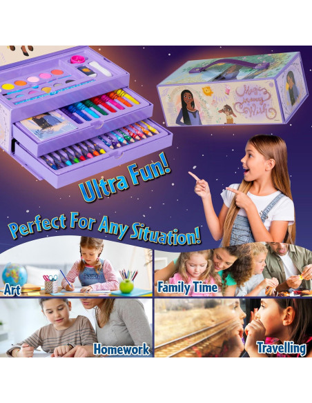 Conjunto de Pintura Disney para Niñas - 40 Piezas Multicolor Conjunto de Pintura Disney para Niñas - 40 Piezas Multicolor