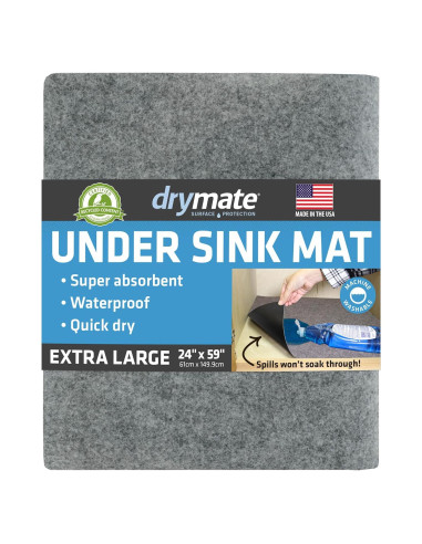 Alfombra Protectora XL Drymate 24x59 Gris Claro Antideslizante