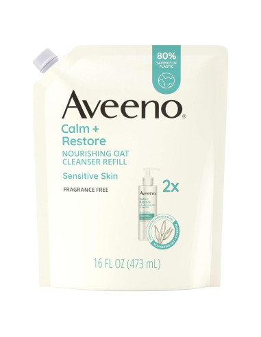 Limpiador Facial Aveeno Calm + Restore 473 ml para Piel Sensible