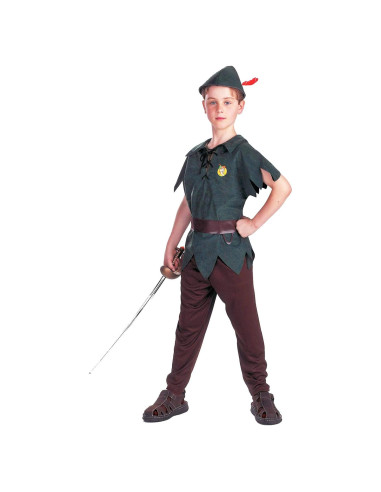 Disfraz Peter Pan Disguise para Niños, Verde, Talla M (7-8 años)