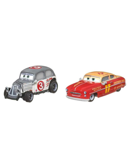 Paquete Doble de Autos Metal Pixar Cars - Caleb Worley y Jet Robinson Paquete Doble de Autos Metal Pixar Cars - Caleb Worley y Jet Robinson