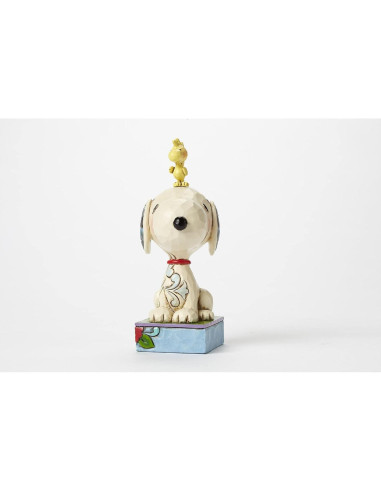 Figura Peanuts Jim Shore Snoopy y Woodstock 12.7 cm Hecha a Mano