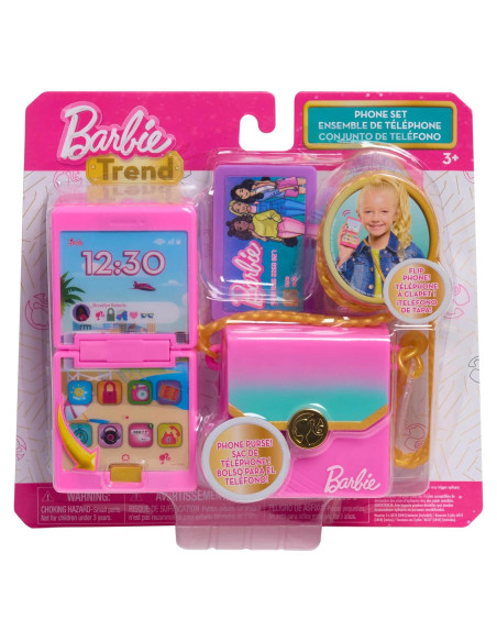 Conjunto Teléfono Interactivo Barbie Trend 4 Piezas Conjunto Teléfono Interactivo Barbie Trend 4 Piezas