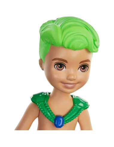 Muñeca Sirena Barbie Dreamtopia Chelsea Verde 16,5 cm