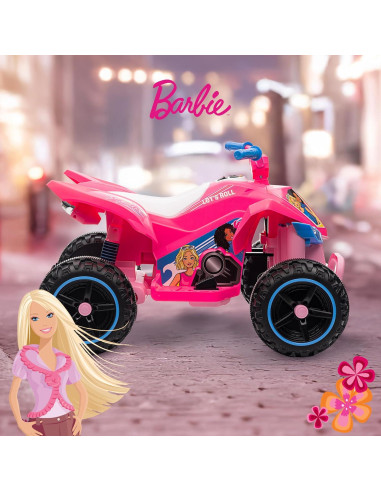 ATV Barbie 12V Rosa para Niños - Paseo Divertido y Seguro