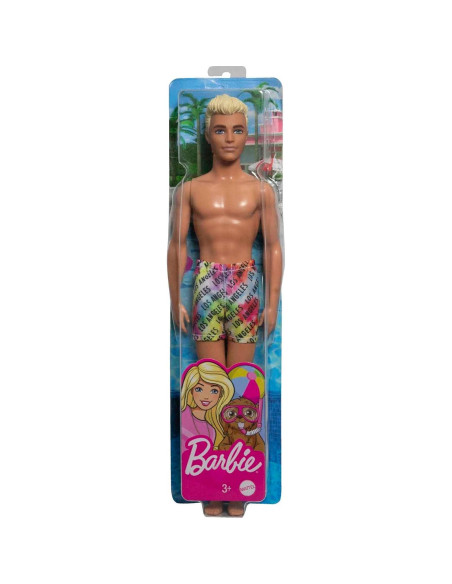 Muñeco de Playa Ken Barbie 2022 con Baño Colorido 33cm Muñeco de Playa Ken Barbie 2022 con Baño Colorido 33cm