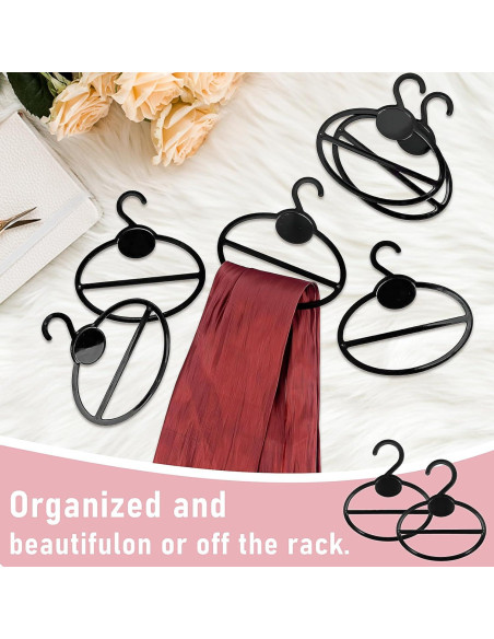 50 Perchas para Bufandas KisSealed, Organizador de Plástico Negro 50 Perchas para Bufandas KisSealed, Organizador de Plástico Negro