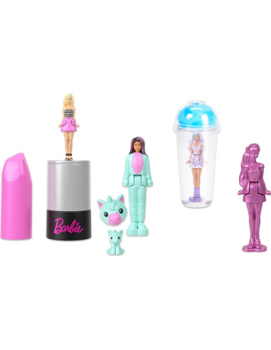 Conjunto de Muñecas Mini Barbie Misterio Revelar - 4 Figuras