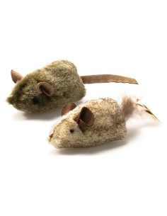 Juguete Interactivo para Gato OurPets Dos Ratones 2pc