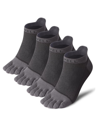 Calcetines de Algodón VWELL 5 Dedos No Show 4 Pares Talla 7-11
